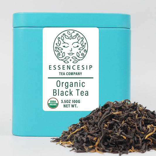 ESSENCESIP Organic Black Tea 3.5 oz, Loose Leaf 100g