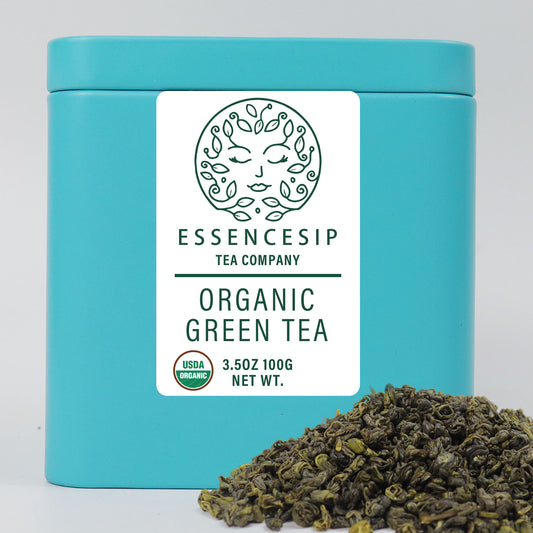 ESSENCESIP Organic Green Tea 3.5 oz, Loose Leaf 100g