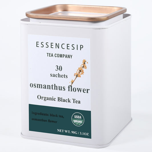 ESSENCESIP Organic Osmanthus Black Tea Bags | Osmanthus Flower Aroma | 30 Sachets