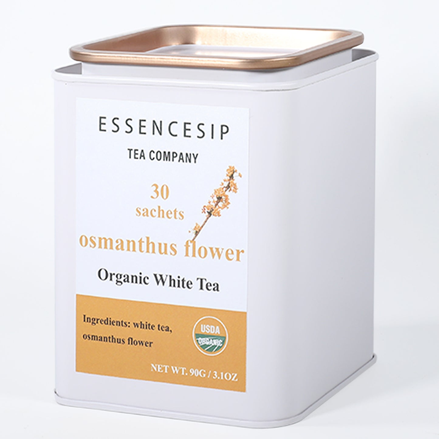 ESSENCESIP Organic Osmanthus White Tea Bags | Osmanthus Flower Aroma | 30 Sachets