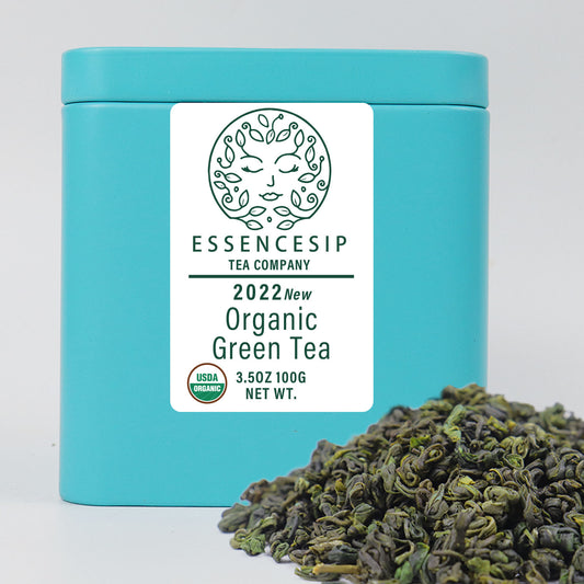 ESSENCESIP Organic 2022 New Spring Green Tea 3.5 oz, Loose Leaf 100g