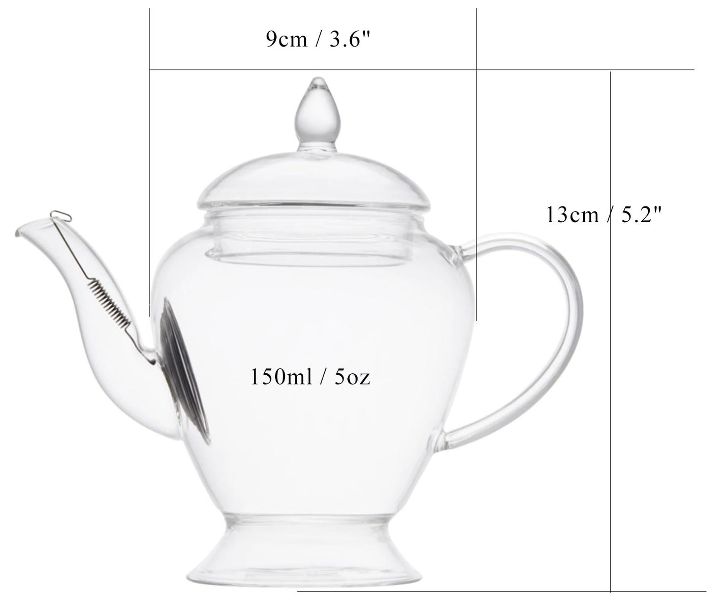 Personal Glass Teapot 5OZ / 150ML